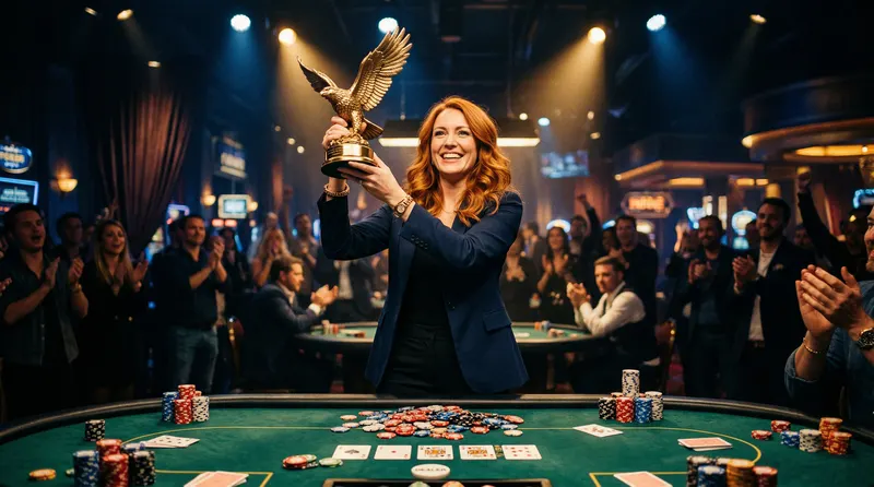 Illustration: Tournament winner with trophy