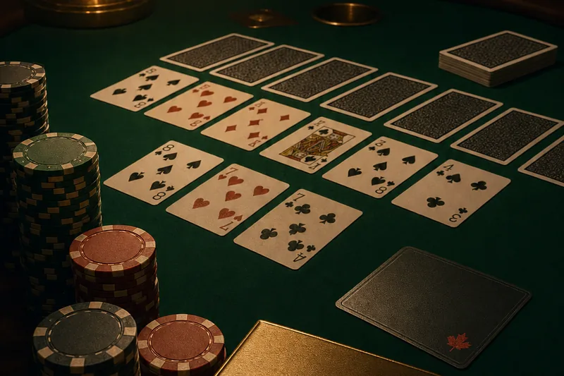 Stylised photo of a Seven Card Stud 8-or-Better mixed game scene on dark green tournament felt under a warm spotlight, with chip stacks and a closed gold bracelet box, illustrating Day 28 of the 2026 WSOP $50K Poker Players Championship